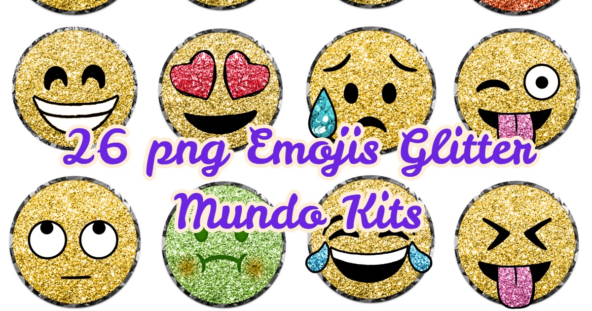 MUNDO KITS CLIPART EMOJIS GLITTER