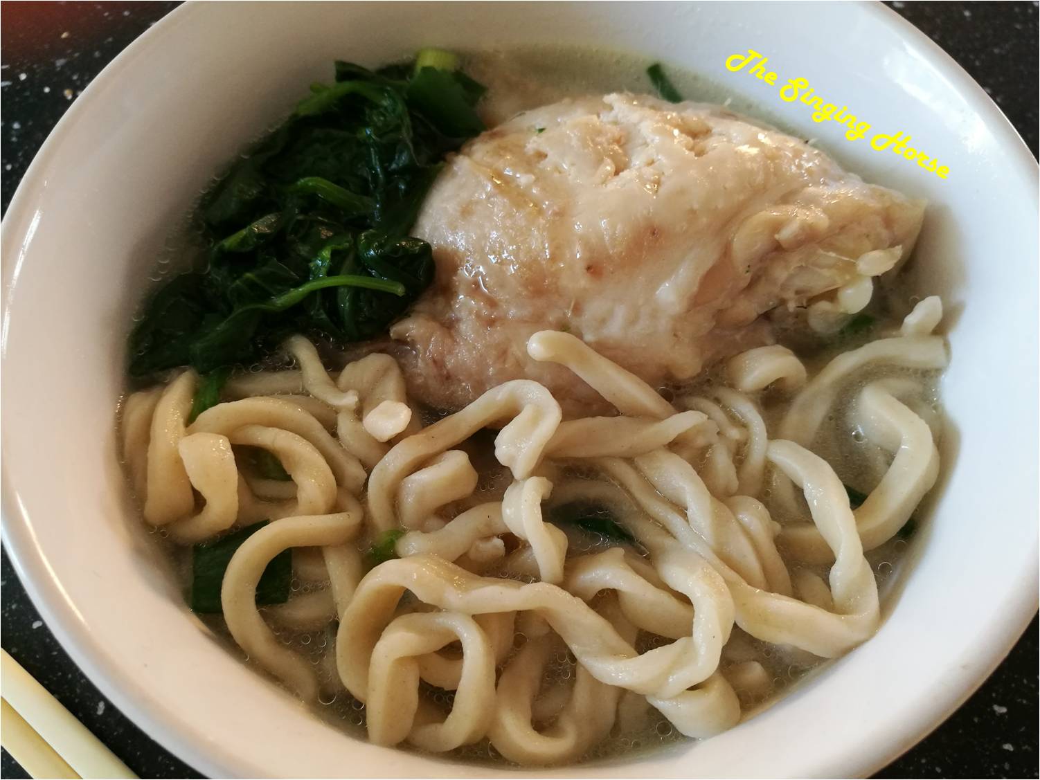 Chinese Salted Duck Egg White Noodle ( 鹹蛋白麵條)