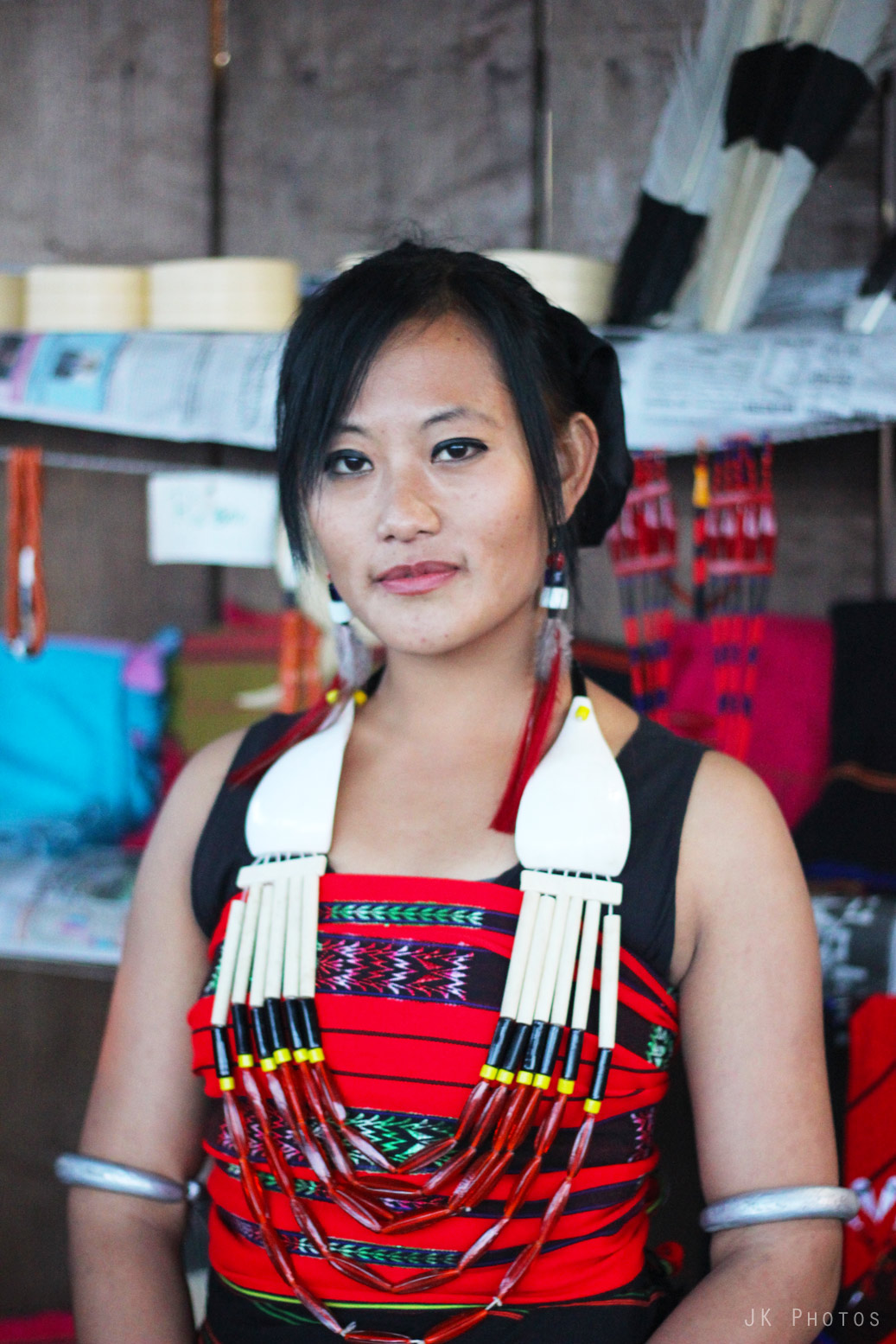 Naga tribal man in traditional outfit, Hornbill Festival, Kohima, Nagaland,  India Stock Photo - Alamy