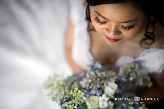 wedding portrait of beautiful asian bride