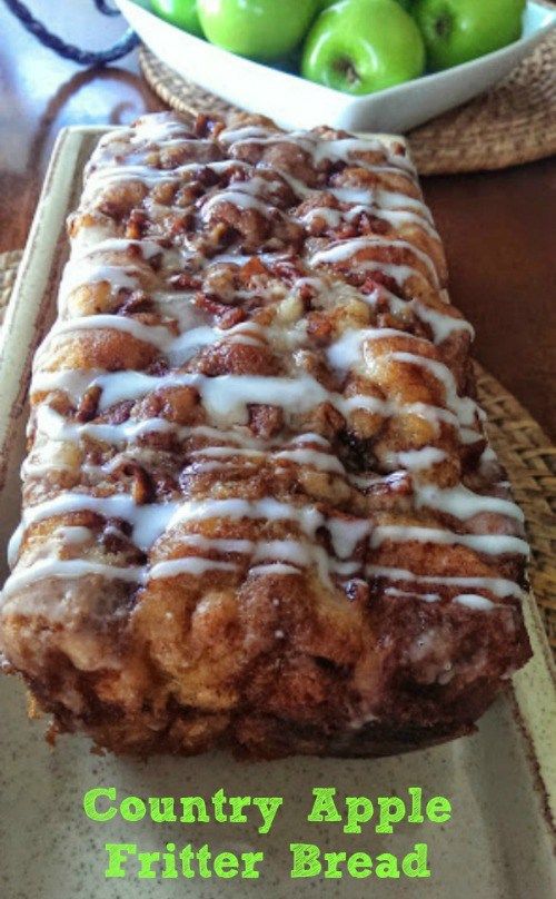 Fluffy, buttery, white cake loaf loaded with chunks of apples and layers of brown sugar and cinnamon swirled inside and on top. Simply Irresistible!