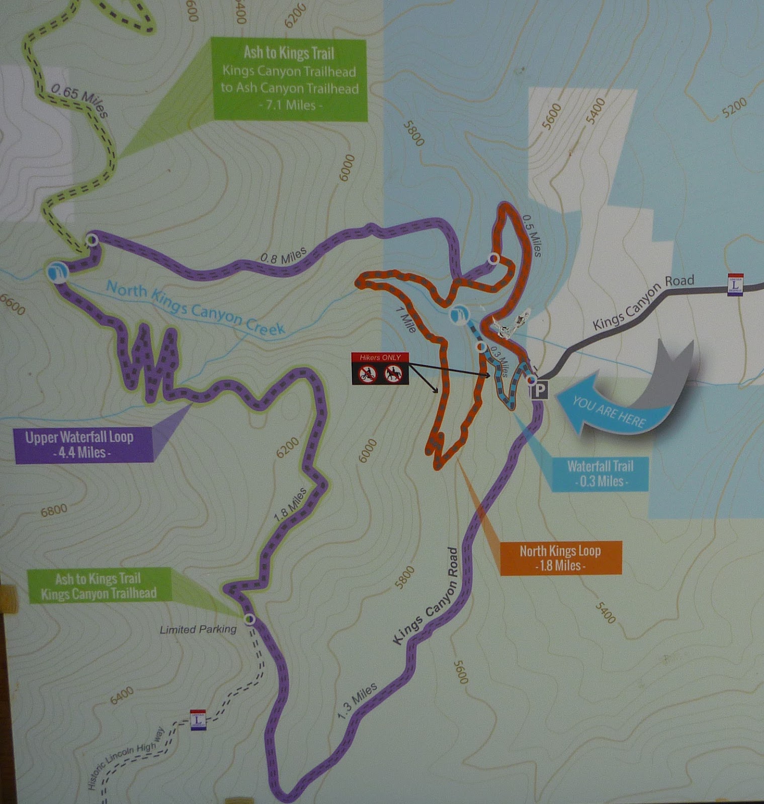 Trailing Ahead Kings Canyon Falls Upper Waterfall Loop