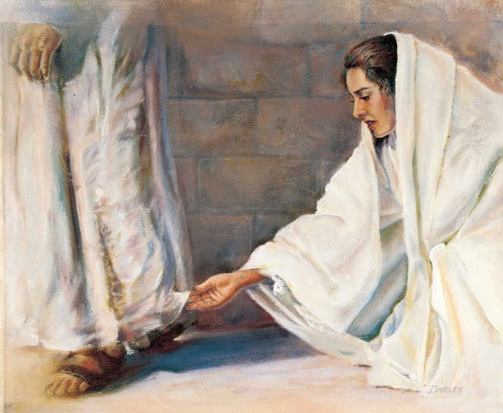 She only touched the hem of his garment.....