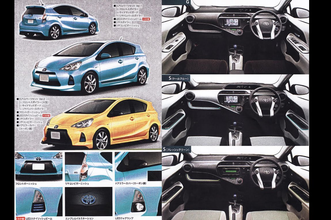 Carscoop: New Toyota Prius C: Leaked Brochure Reveals Standalone Small Hybrid Hatch