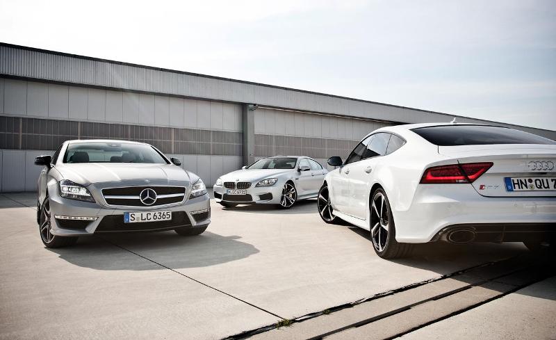 Mercedes-Benz CLS 63 AMG vs BMW M6 Gran Coupe vs Audi RS7