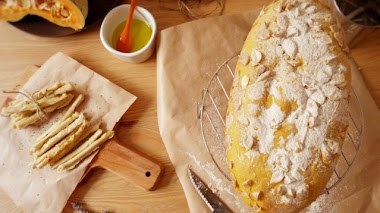 Pan de calabaza y Palitos de queso a las finas hierbas #DiaMundialPan
