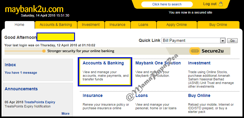 Cara daftar maybank2u online 2021