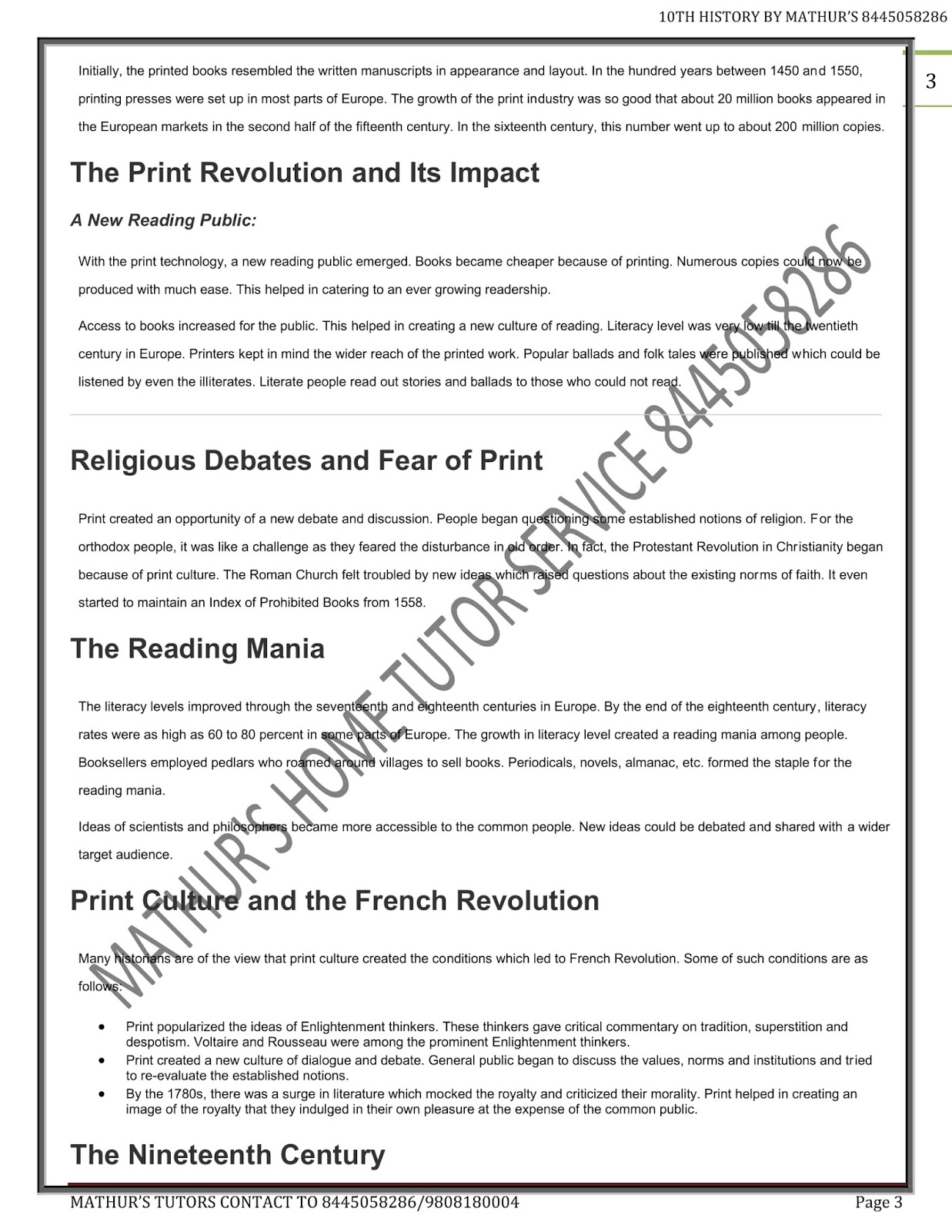 Class 10th History Notes Print Culture Modern World Chapters 07 NCERT class-10th-history-notes-print-culture-modern-world-chapters-07-ncert