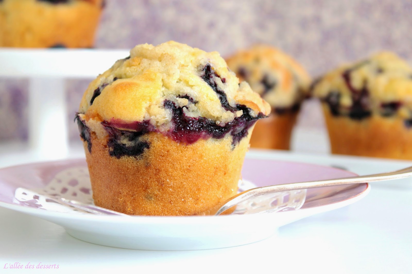 L'allée des desserts Muffins aux myrtilles ultra moelleux