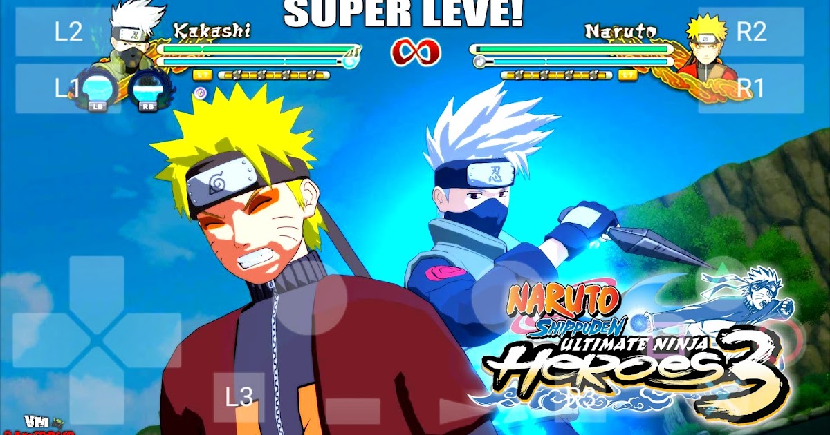 NARUTO SHIPPUDEN ULTIMATE NINJA HEROES 3 LITE PARA ANDROID DOWNLOAD PARA QUALQUER CELULAR [PPSSPP]
