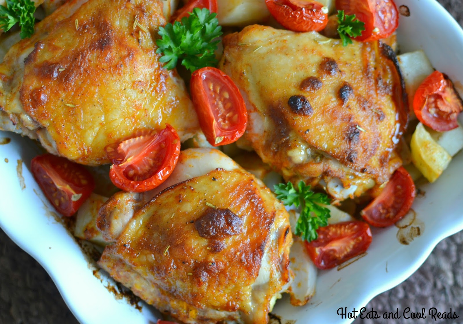 One Pan Baked Paprika Chicken with Vegetables Recipe