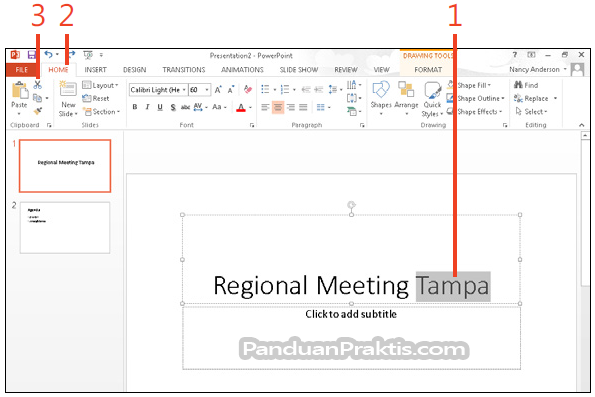 TIK KESUKAANKU: Cara Memasukkan, Cut, Copy, Dan Paste Teks Pada Slide ...