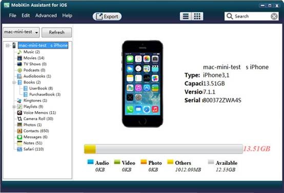 MobiKin Assistant for iOS Transfer Data from iPhone to PC 
