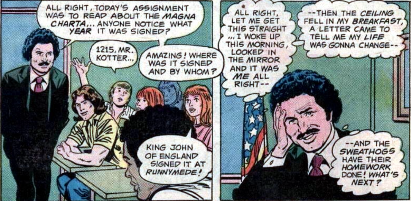 Weird Science DC Comics Retro Review Back, Kotter 1 (1978