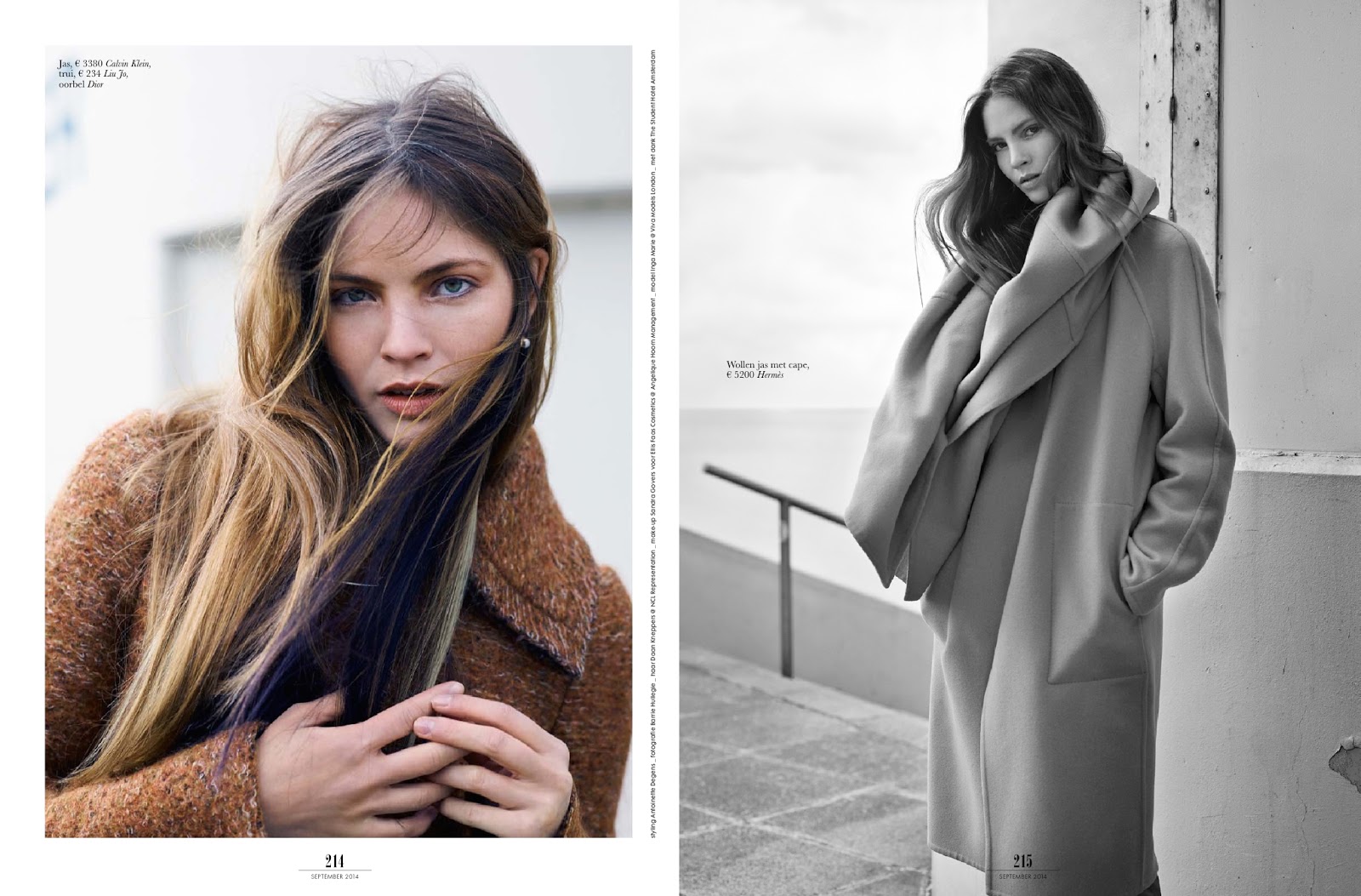 chilly days ahead: inga marie tekukwitha by barrie hullegie for elle ...
