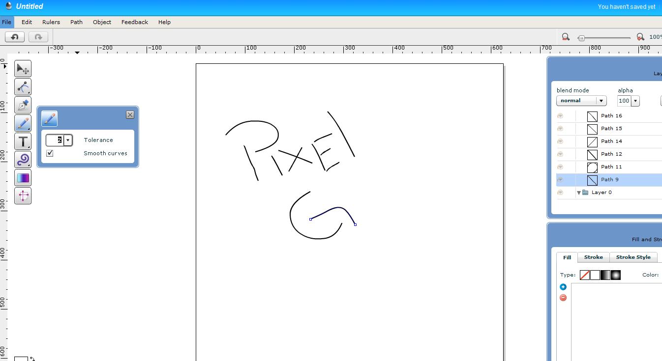PixelG Editor de vectores en línea Aviary