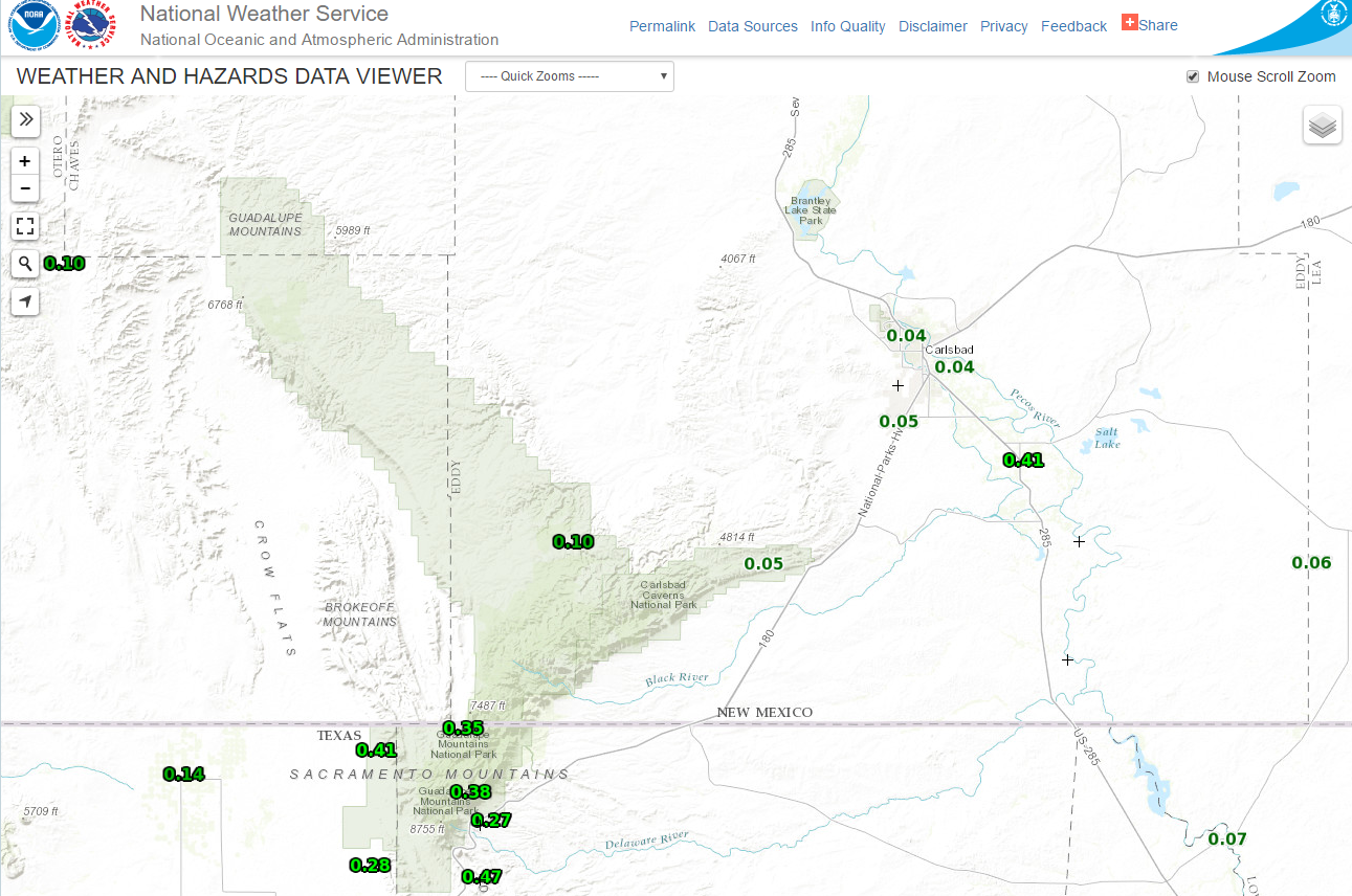 Beneficial Rainfall In New Mexico.