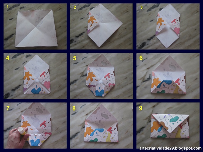 Arte E Criatividade Origami Envelope Simples