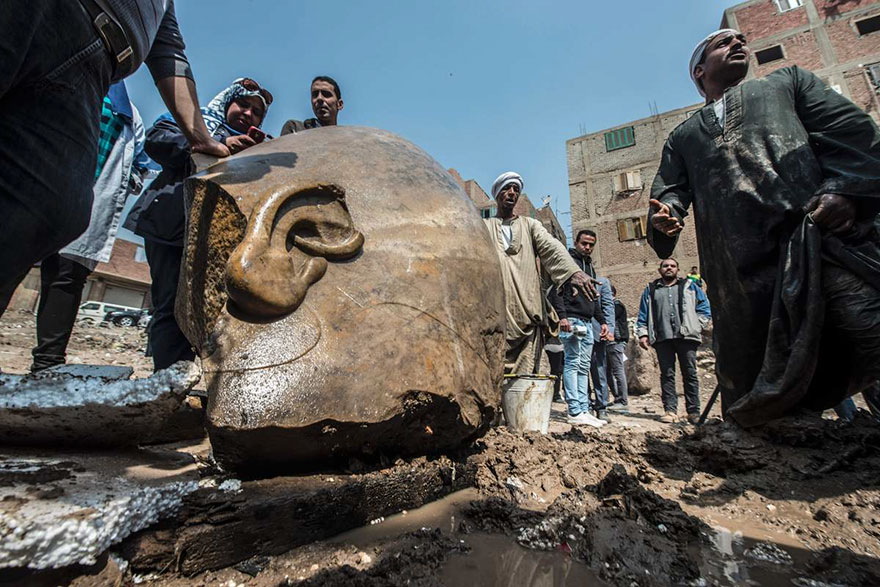 3000-Year-Old Pharaoh Ramses II Statue Discovered In Cairo Slum