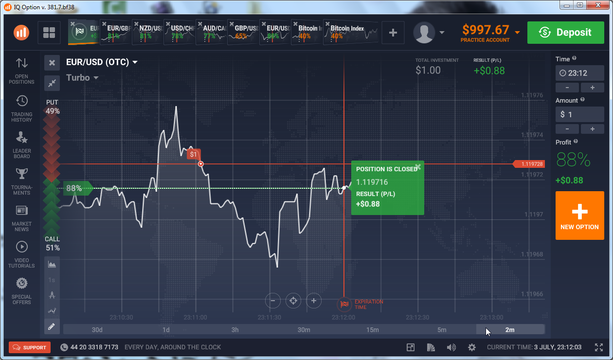 شرح موقع Iq Option للتداول في الخيارات الثنائية بالأمثلة والصور العرب كوين