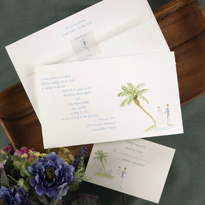 Tropical Hawaiian hibiscus theme blank printable beach invitation template 