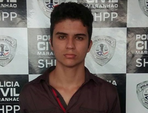 Lucas de Sousa Almeida, estudante universitário do CEUMA do Renascença, preso por matar o pai a facadas e incendiar o corpo