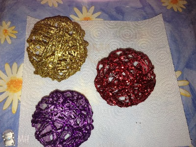 bolas navideñas con purpurina