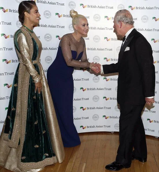 Prince Charles, the Duchess of Cornwall, American musician Katy Perry and Indian businesswoman Natasha Poonawalla