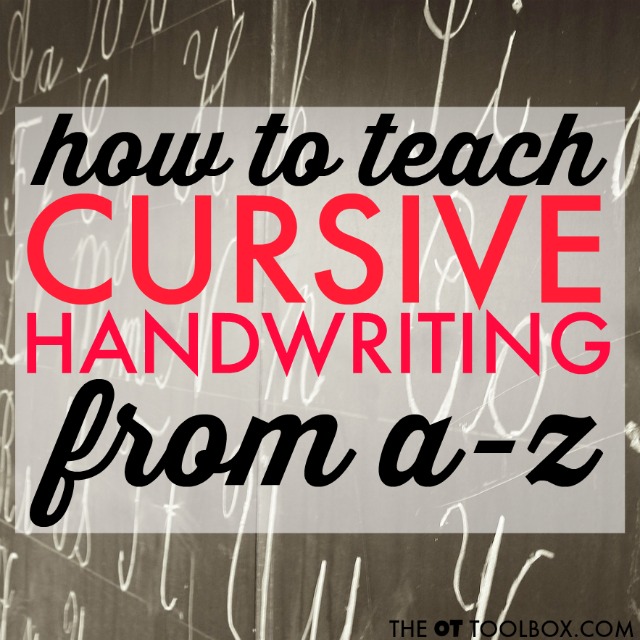 Teach kids how to write uppercase cursive and lowercase cursive writing. Teach kids cursive writing with these cursive handwriting tips and tools.