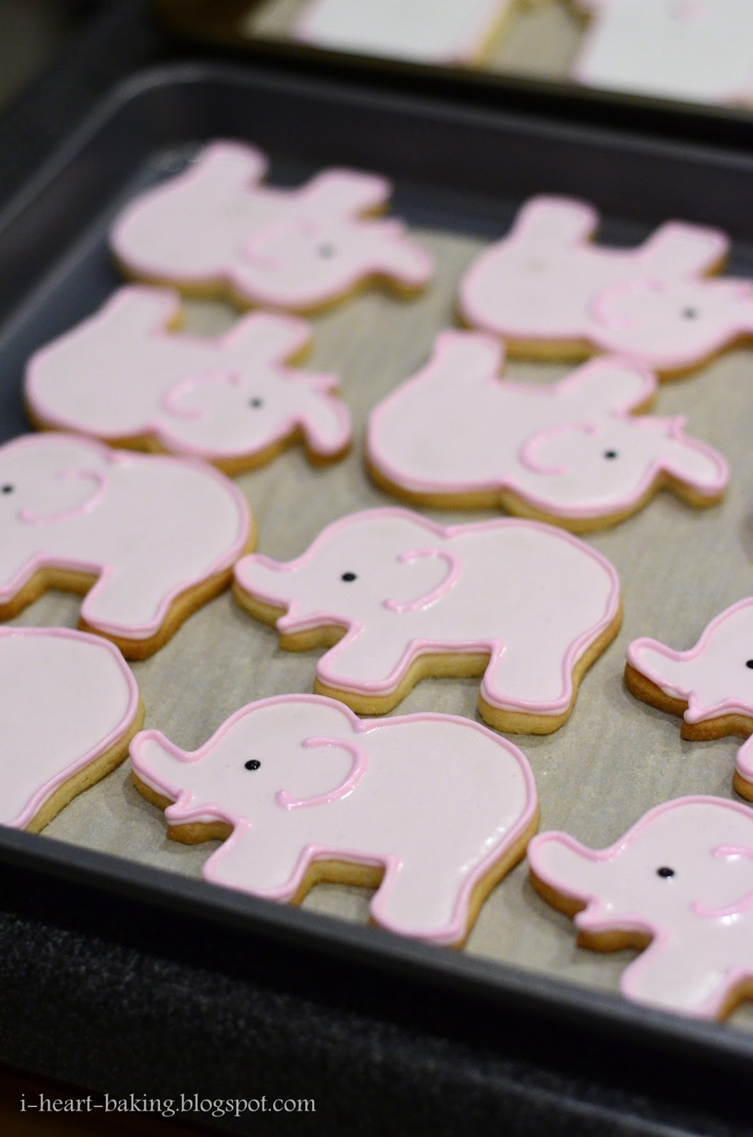 i heart baking! pink and white baby shower cookies and macarons