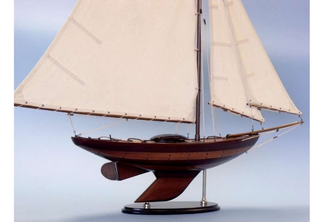  Old Ironsides Sloop Wooden Sailboat Decor
