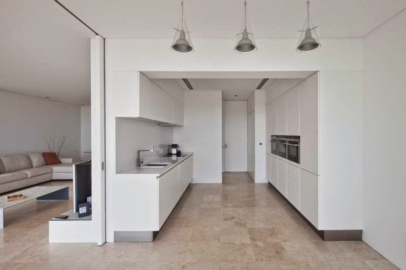 white kitchen idea Modern House with Pool in Tavira
