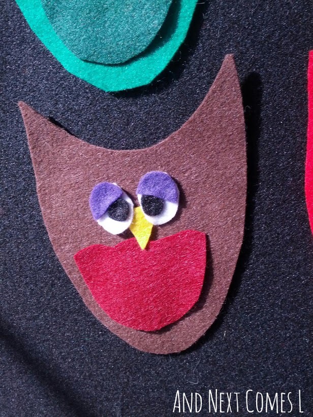 Owl felt board play for kids from And Next Comes L