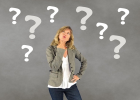 A woman asking questions. A woman asking questions.