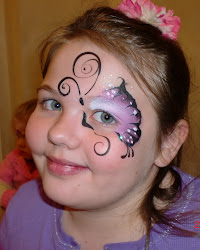 face paint painting eye butterfly designs purple simple cheek illusions paintings easy facepainting balloon eyes schmetterling party llc maquillaje cheeks