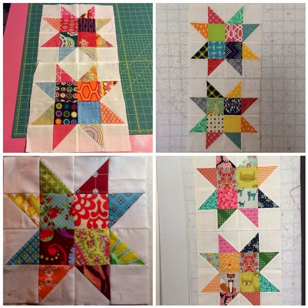 scrappy simple star quilt