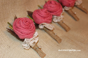 Burlap and Lace Wedding flowers