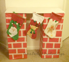 How to make a cardboard box Christmas Mantel 