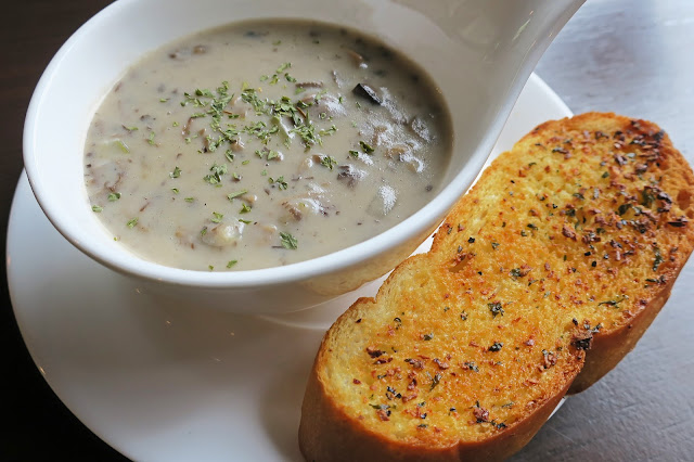 Tocha Bistro Mushroom Soup with Garlic Bread