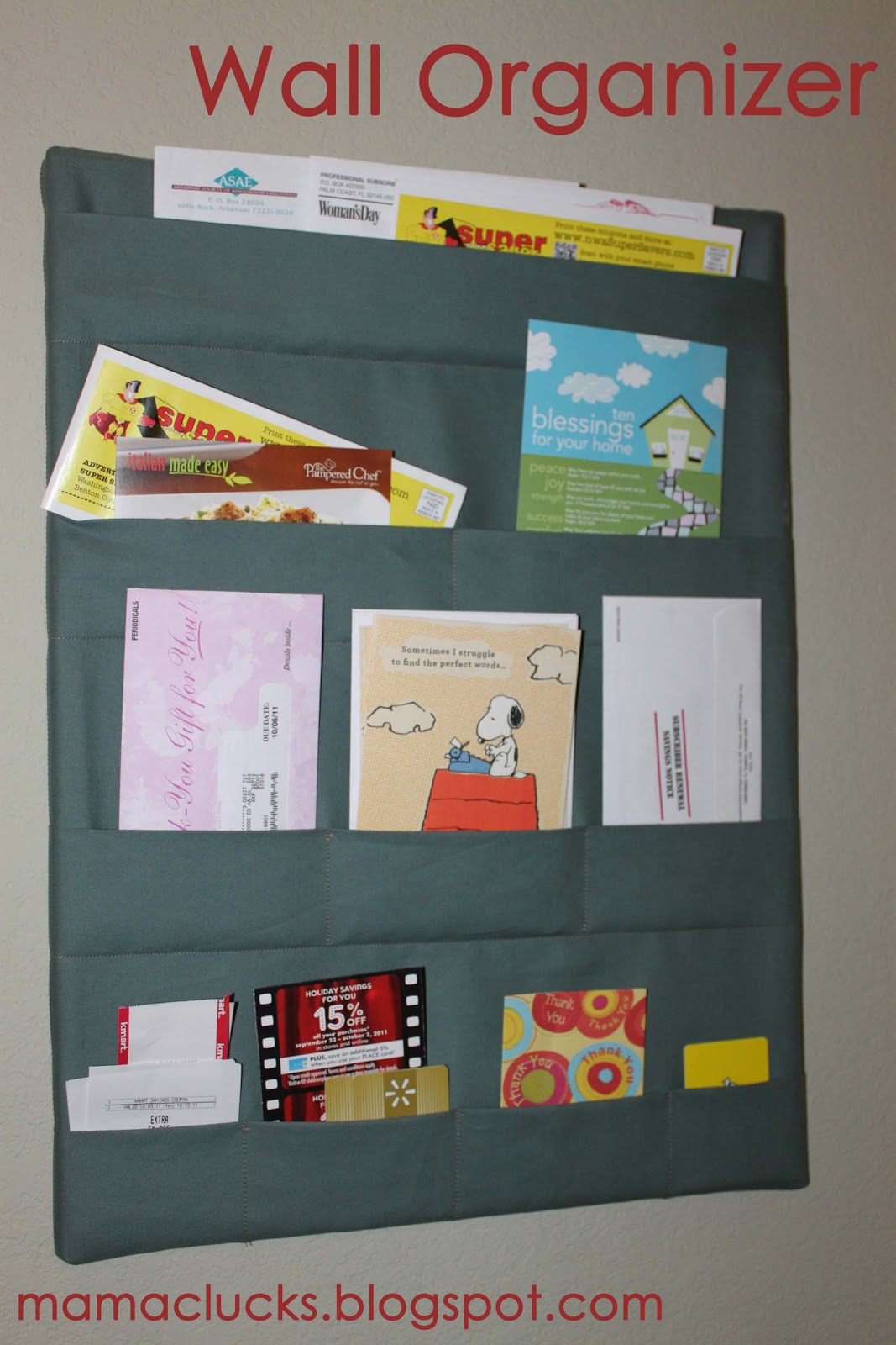 Mama Clucks Pocket Wall Organizer