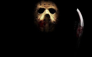 Jason Bloody Mask Knife Halloween Wallpaper