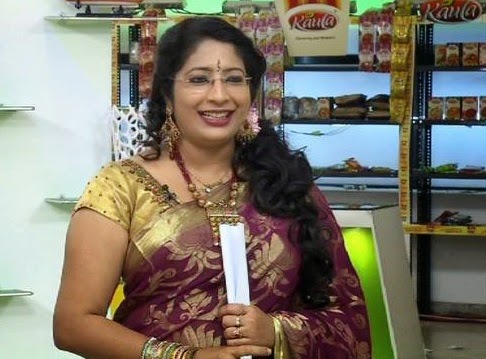 Lekshmi Nair in Kairali Tv show Kitchen Magic