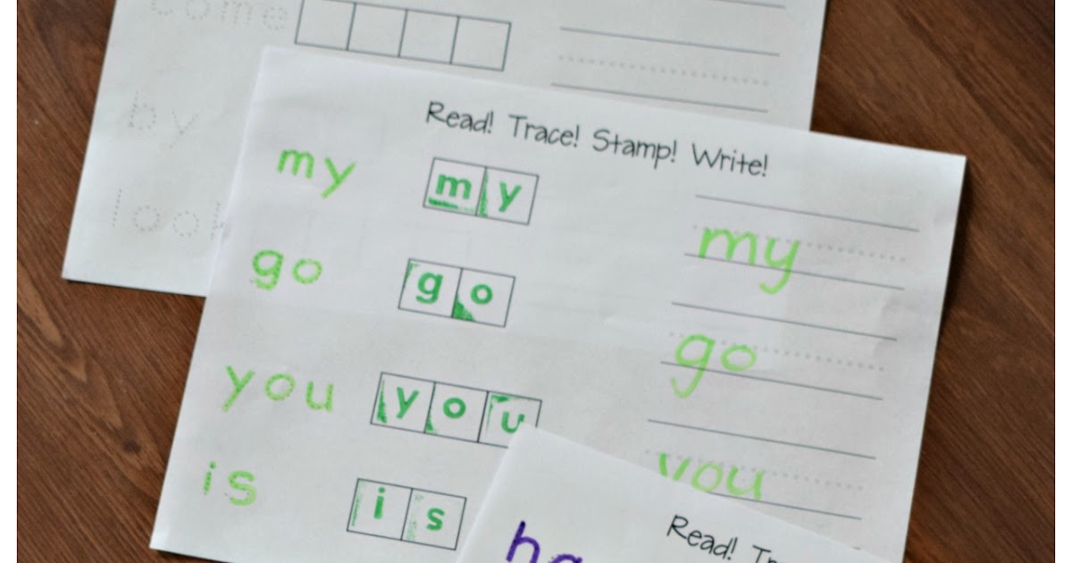 Read Trace Stamp Write Sight Words Worksheets