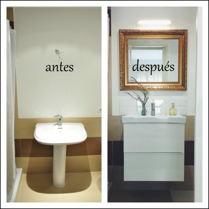 antes y despues del baño