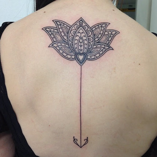 Diese mehndi lotus flower tattoo