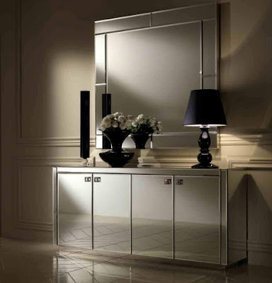 mirrored cabinet