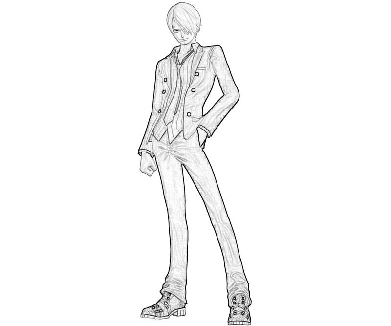 Sanji One Piece Coloring Pages Coloring Pages