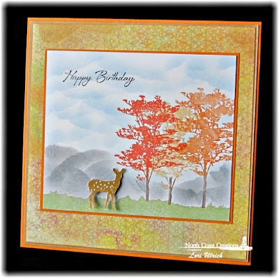 North Coast Creations Stamp sets: Deer Silhouette Greetings, Our Daily Bread Designs Stamp Blooming Garden Paper Collection
