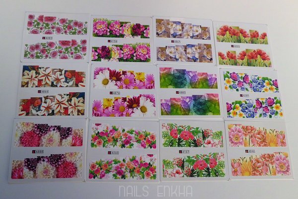 Floral Nail Water Decals