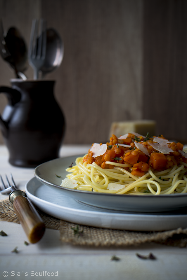 sia´s soulfood foodblog: Spaghetti mit Linsen-Sauce